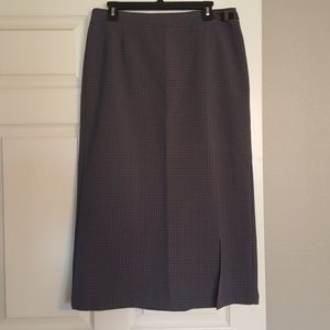 Grey skirt w/blue checks - 14